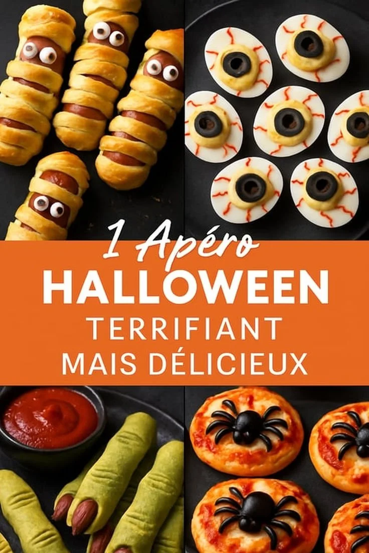 Décorations et plats d'apéro Halloween terrifiants mais délicieux