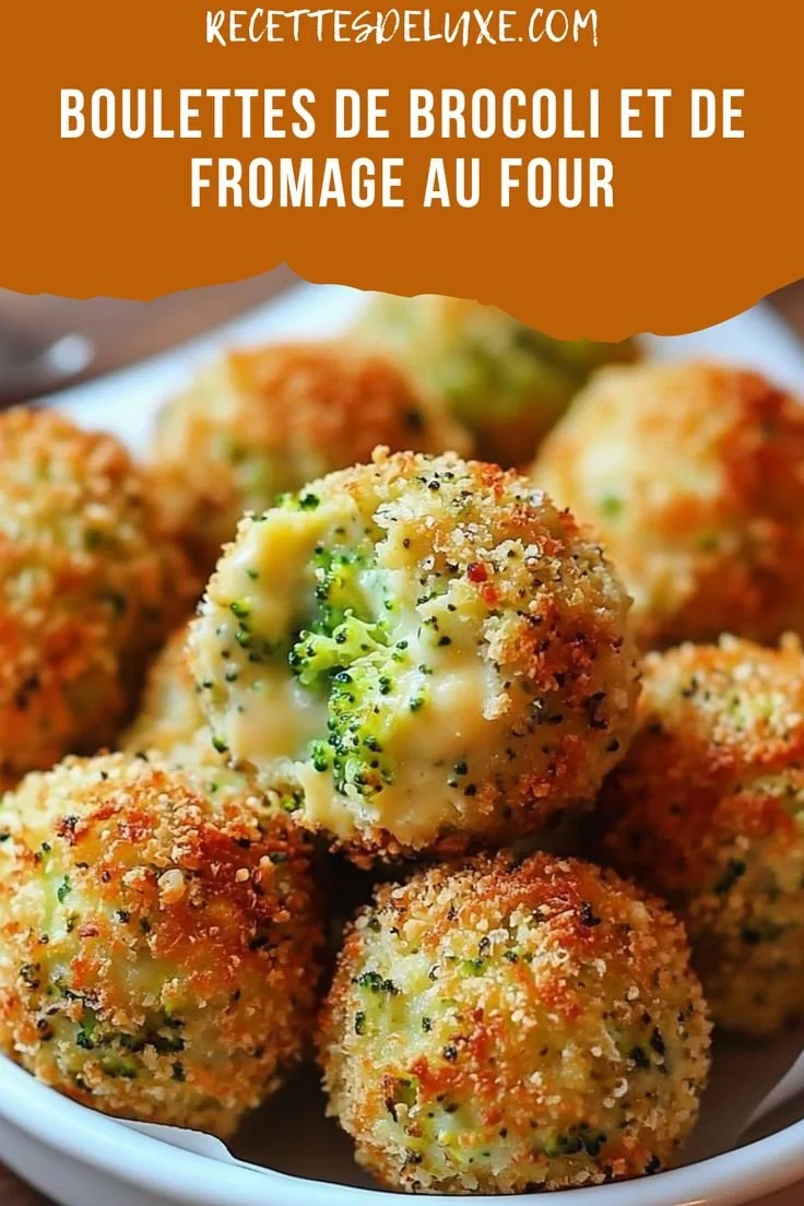 Baked broccoli cheese bites served on a plate.
