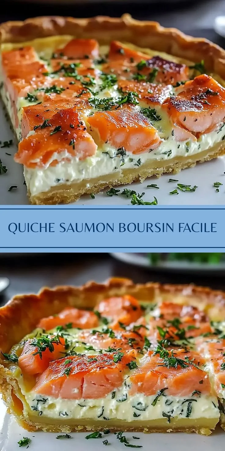 Recette de quiche saumon Boursin facile à préparer