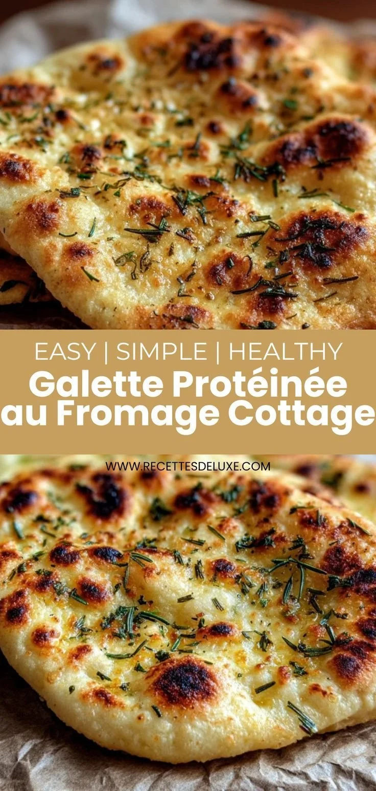 Galette au fromage cottage protéinée, croustillante et savoureuse
