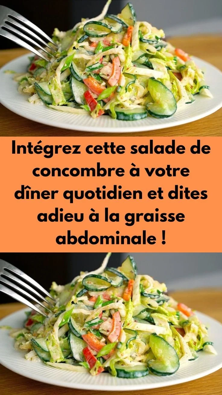 Salade de concombre fraîche et saine pour un dîner équilibré