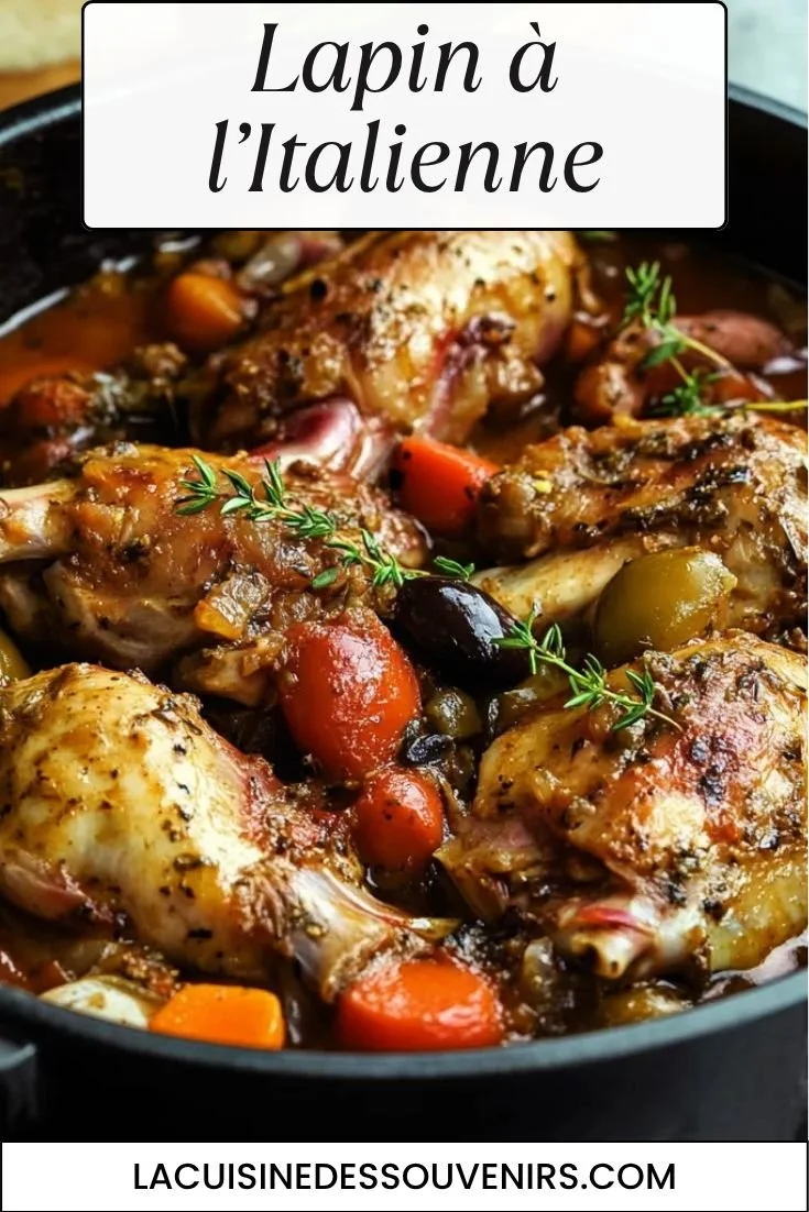 Recette de Lapin à l’Italienne avec légumes et herbes aromatiques