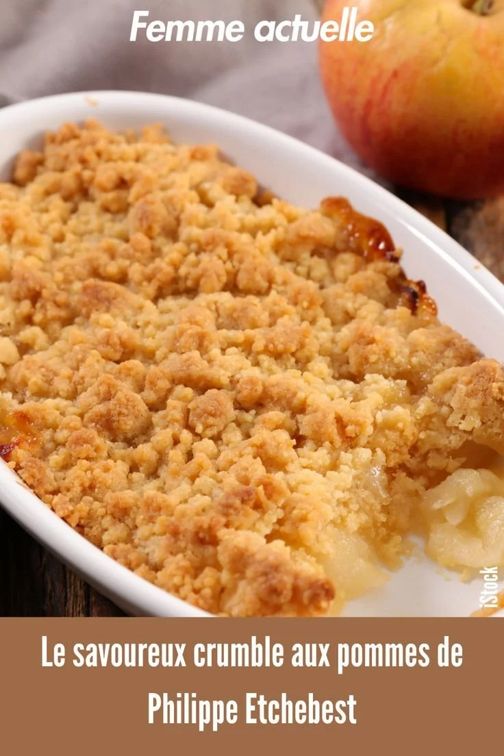 Recette du crumble aux pommes réalisé par Philippe Etchebest