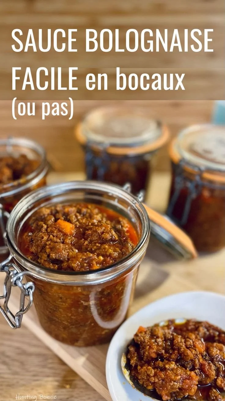Easy homemade sauce bolognaise recipe in jars for pasta dishes
