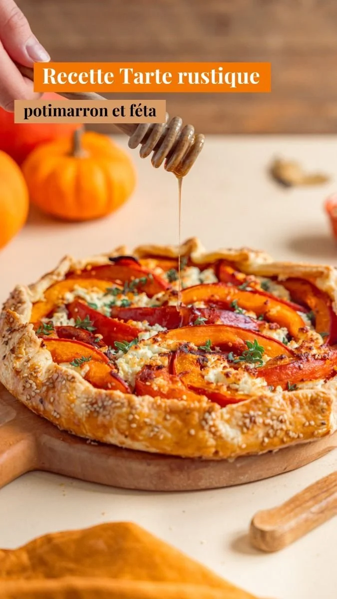 Tarte rustique potimarron et féta, une recette savoureuse et saine
